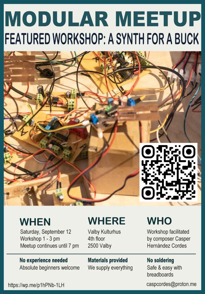 Invitation to a diy synth workshop 12/9 2026